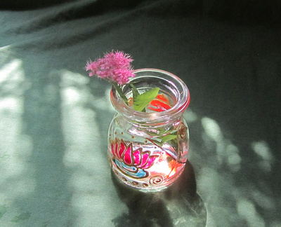 手绘玻璃瓶 艺术与实用的完美融合